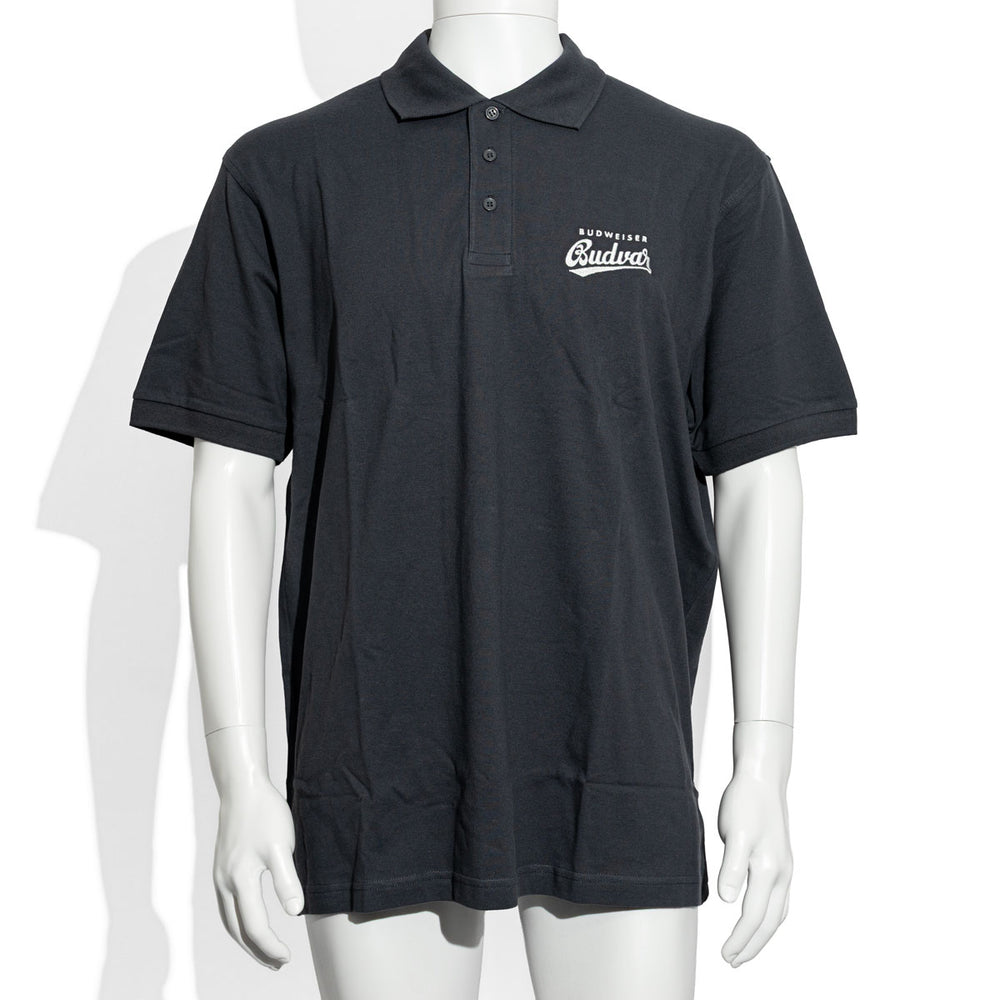 Koszulka polo Budweiser Beer rozmiar XL Koszula kelnerka Koszula kelnerka Koszula serwisowa Unisex Szara/Czarna