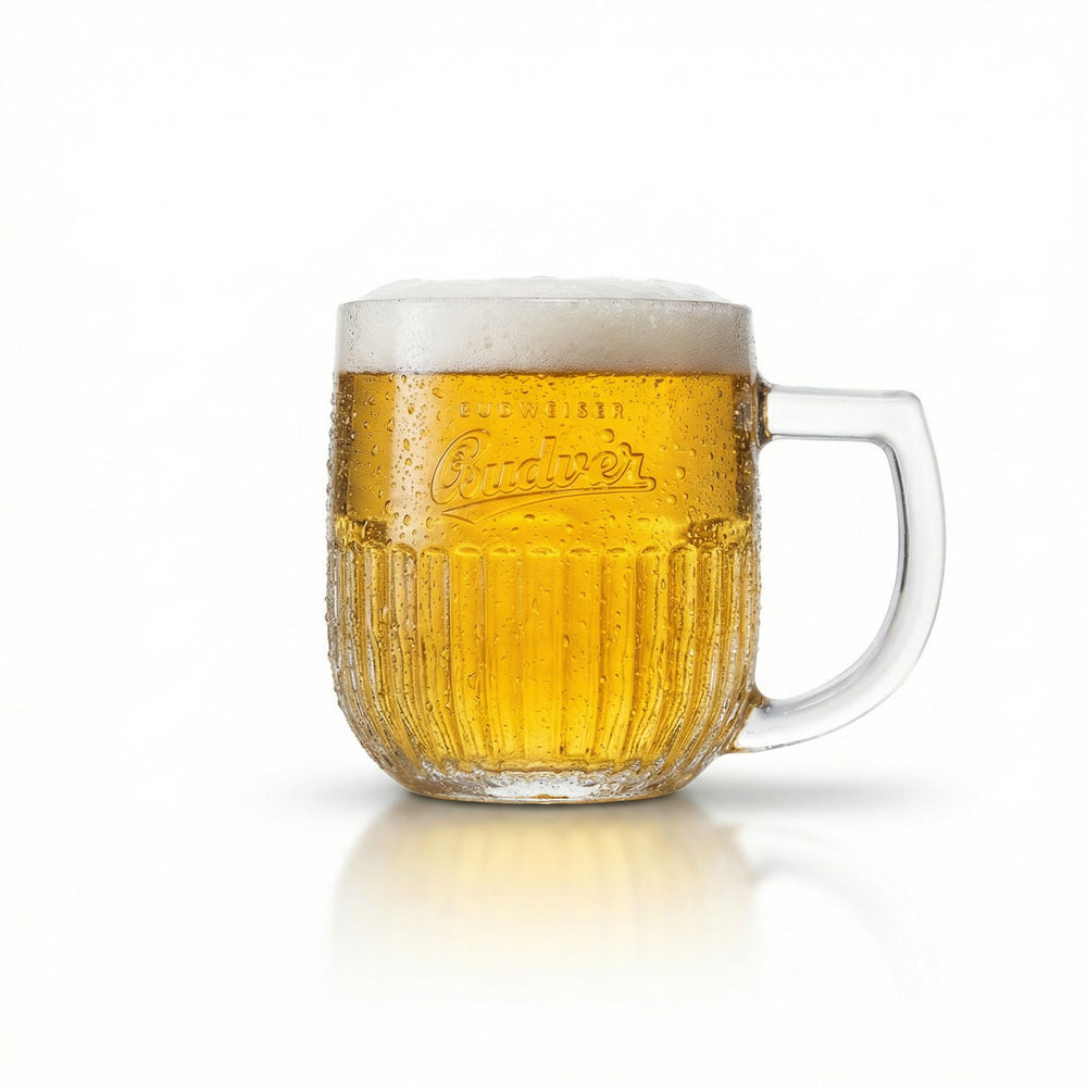Kufel do piwa Budweiser Budvar 0,5 l – reliefowy, solidny, w jakości gastronomicznej