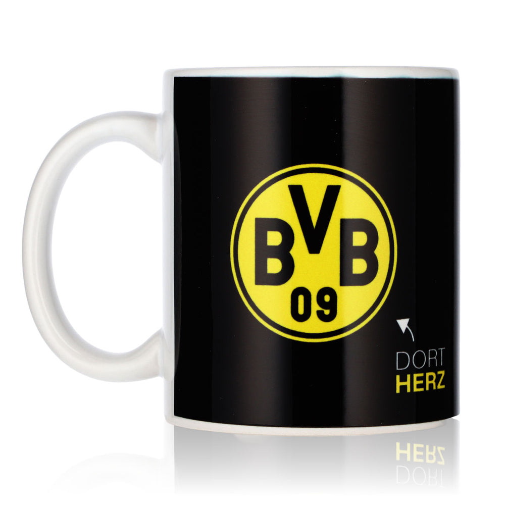 BVB – gadżety – inne – szklany kubek do kawy o pojemności 0,36 l z logo BVB – kubek ceramiczny