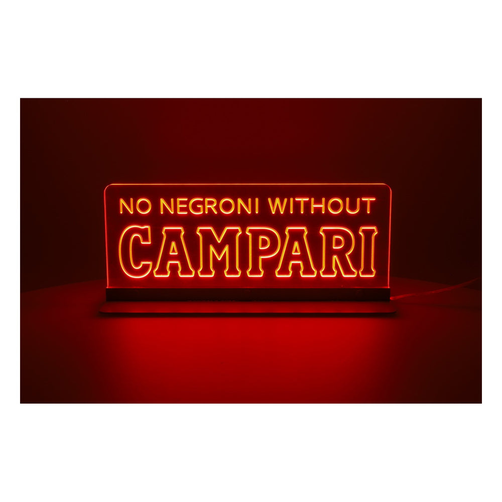 Campari Likör LED Podświetlana reklama „No Negroni Without Campari”