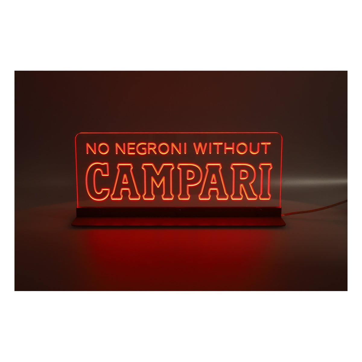 Campari Likör LED Podświetlana reklama „No Negroni Without Campari” – Widok 6