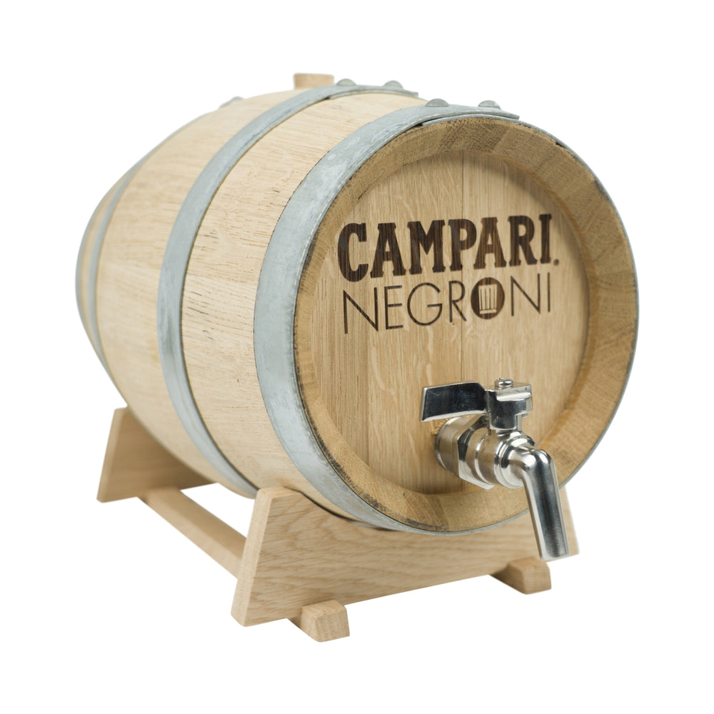 Beczka Campari Negroni 5l drewniana beczka z kranem koktajl starzony dąb naturalny bar