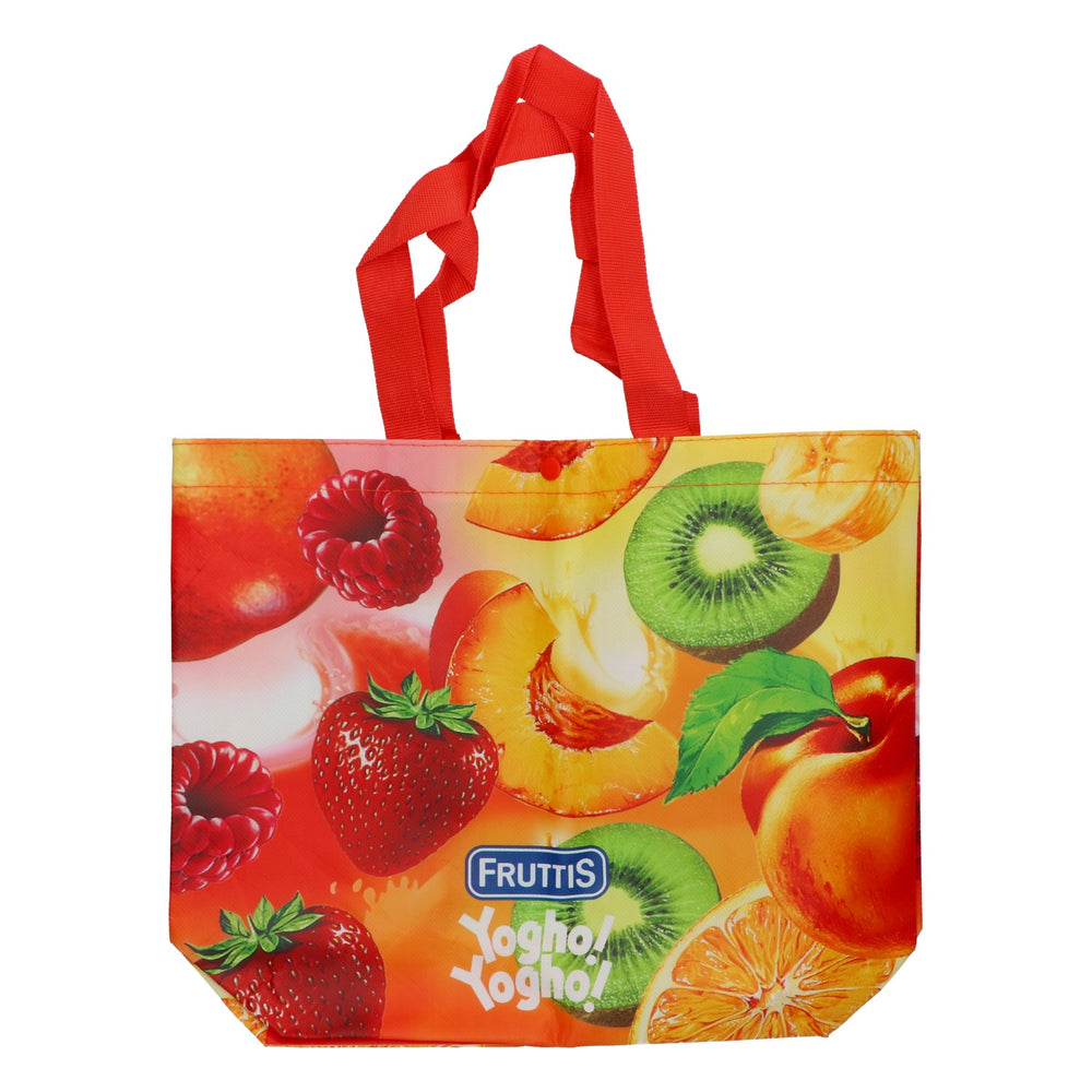 Torba na zakupy Campina Fruttis z motywem owoców – torba wielokrotnego użytku