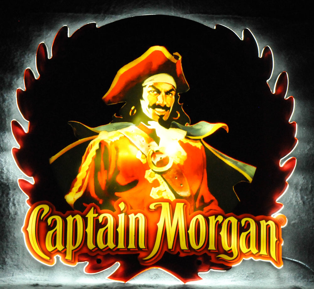 Captain Morgan Neon LED Luminated Wallsign Dekoracja ścienna Dekoracja barowa 57x53cm