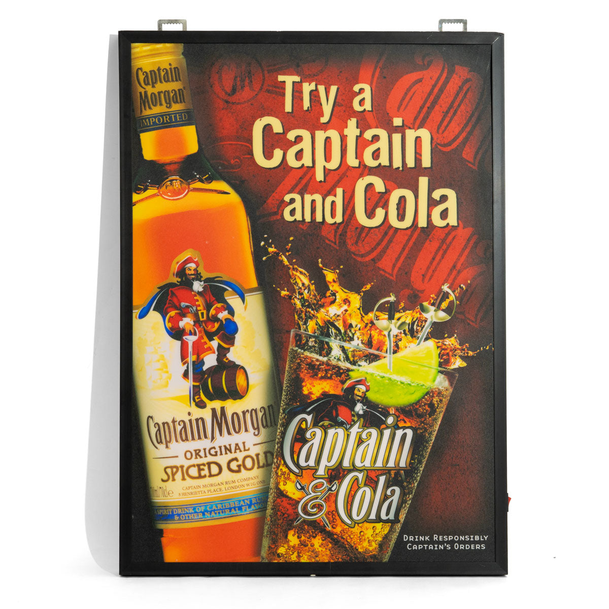 Captain Morgan Podświetlana reklama Luminated LED Tabliczka ścienna Wallsign Bardeko Merch