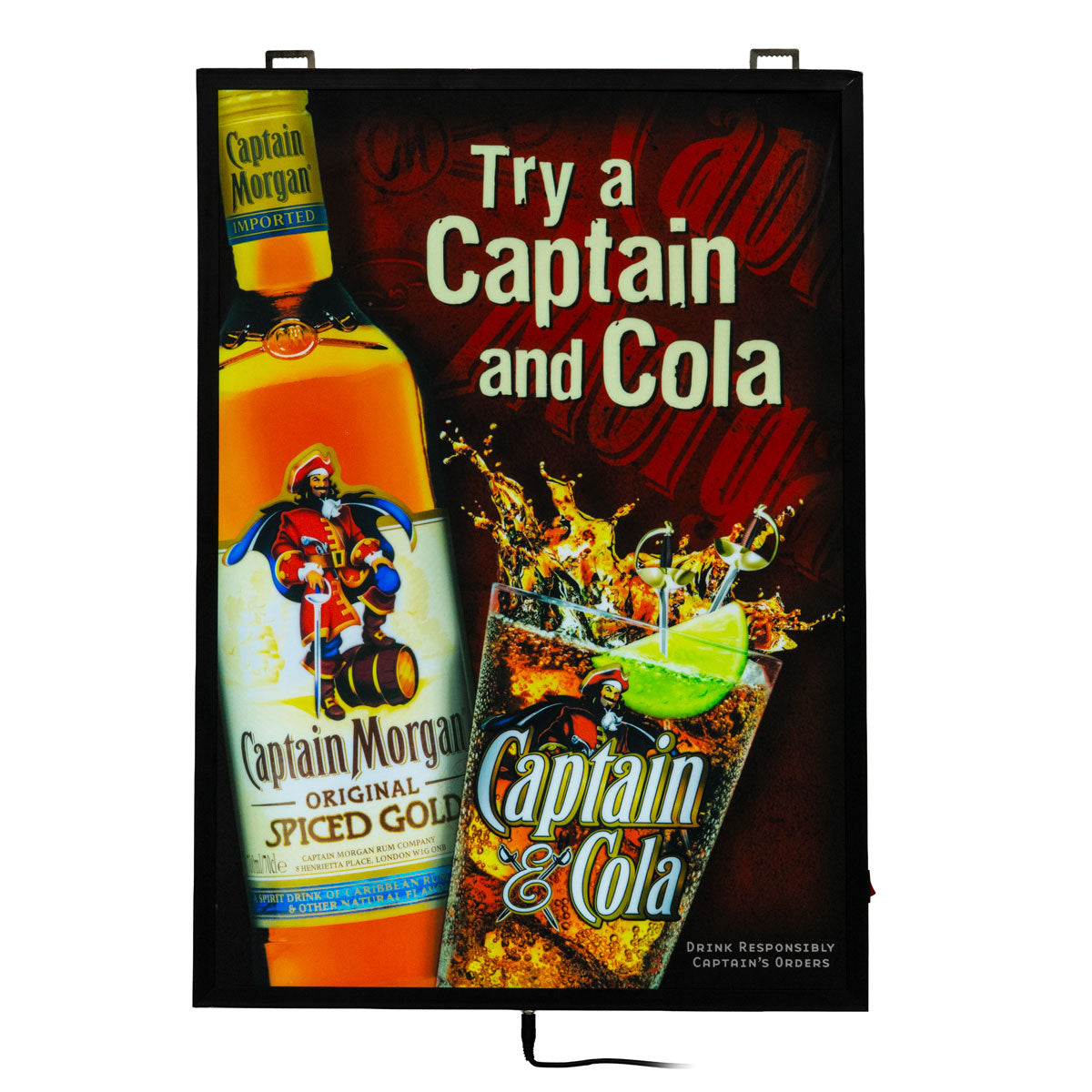 Captain Morgan Podświetlana reklama Luminated LED Tabliczka ścienna Wallsign Bardeko Merch – Widok 2