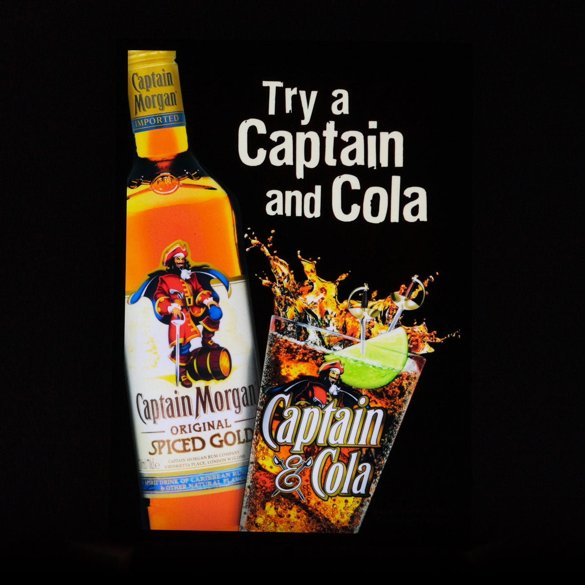 Captain Morgan Podświetlana reklama Luminated LED Tabliczka ścienna Wallsign Bardeko Merch – Widok 5