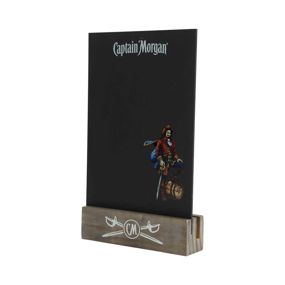 Captain Morgan wyświetlacz stołowy uchwyt na karty menu tablica kredowa restauracja pub