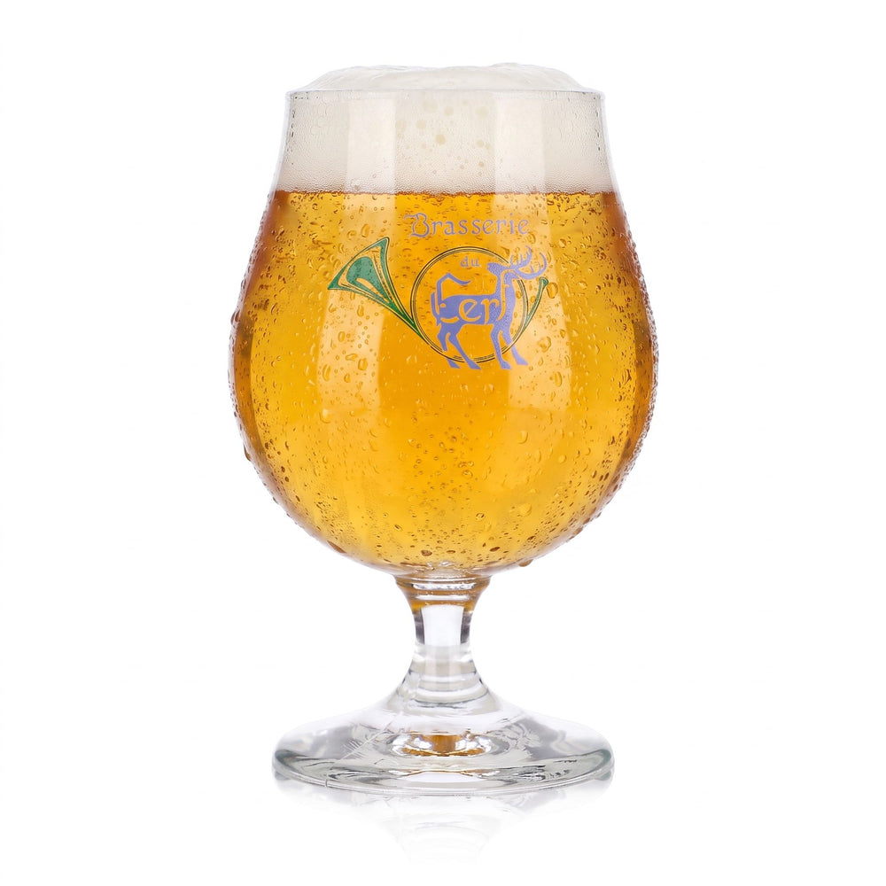 Szklanka do piwa Cerf 0,5 l, pucharowa, w kształcie tulipana, Brasserie Durobor – szklanka do piwa, puchar, tulipan do piwa