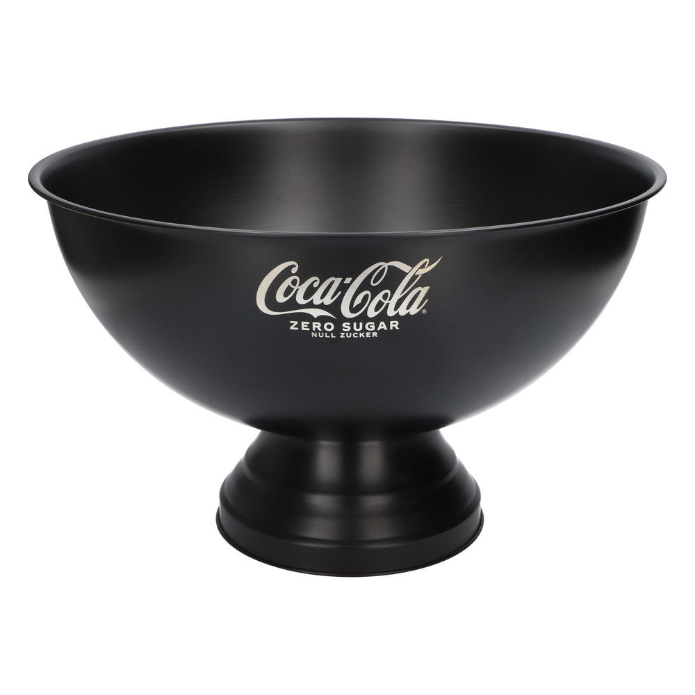 Coca Cola Chłodziarka do napojów bezalkoholowych Miska na lód Pojemnik na kostki lodu Chłodziarka do butelek Metalowa Czarna „Zero”