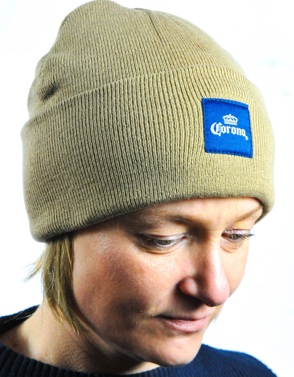 Corona Extra, zimowa czapka z dzianiny Czapka wełniana Czapka zimowa, delikatnie dziana, beżowa – Widok 2