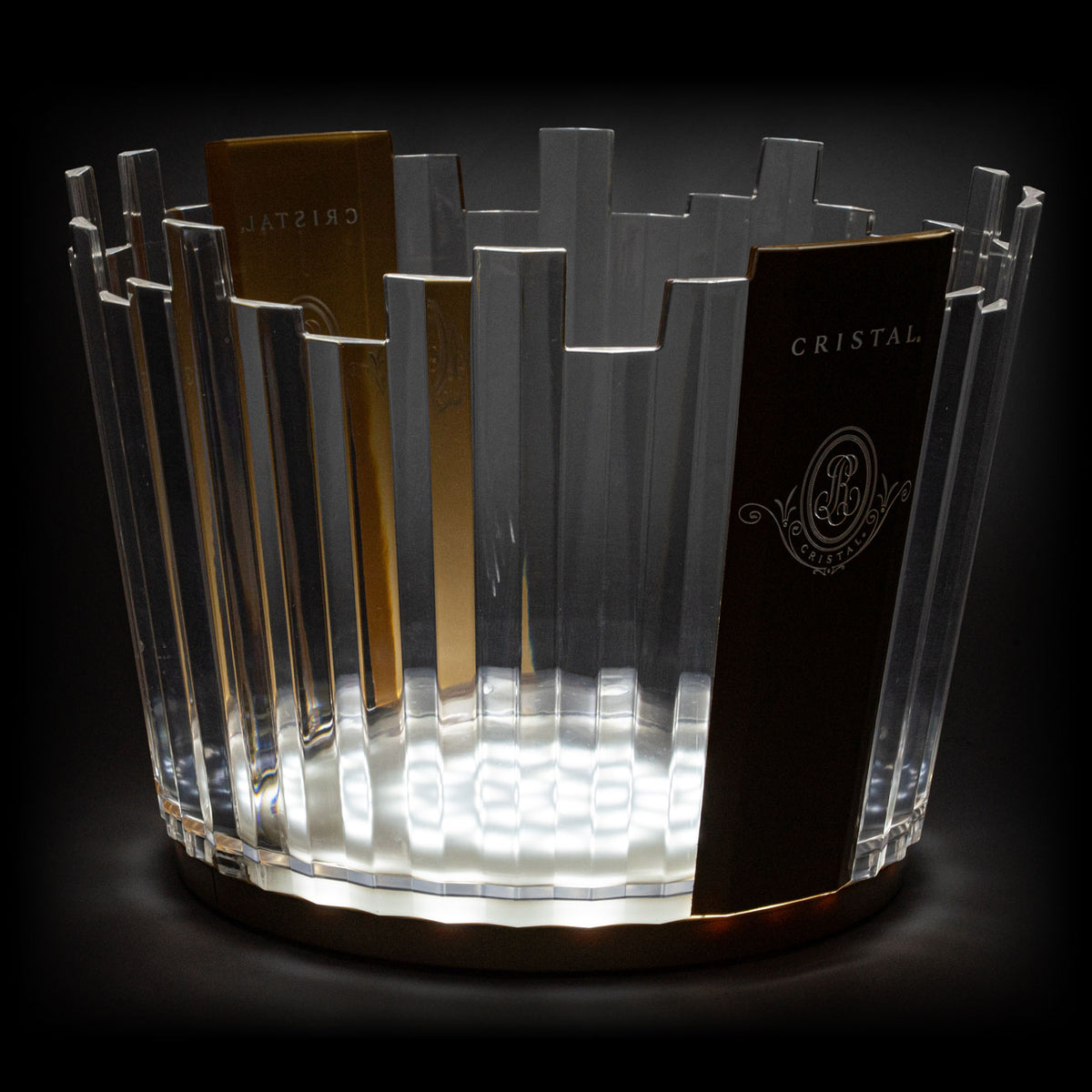 Cristal Schładzacz do szampana LED Luminous Ice Bowl Pojemnik na kostki lodu – Widok 7