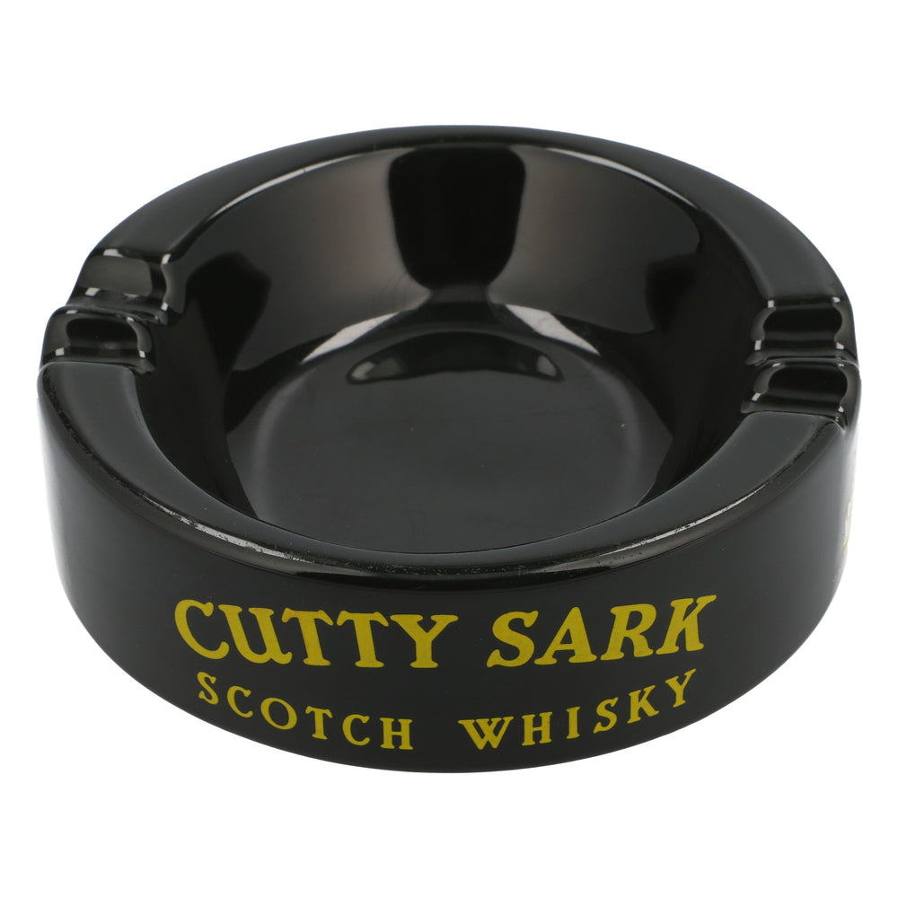 Cutty Sark Whiskey Popielniczka Ashtray Ceramika Retro Lata 80. Okrągła Zielona