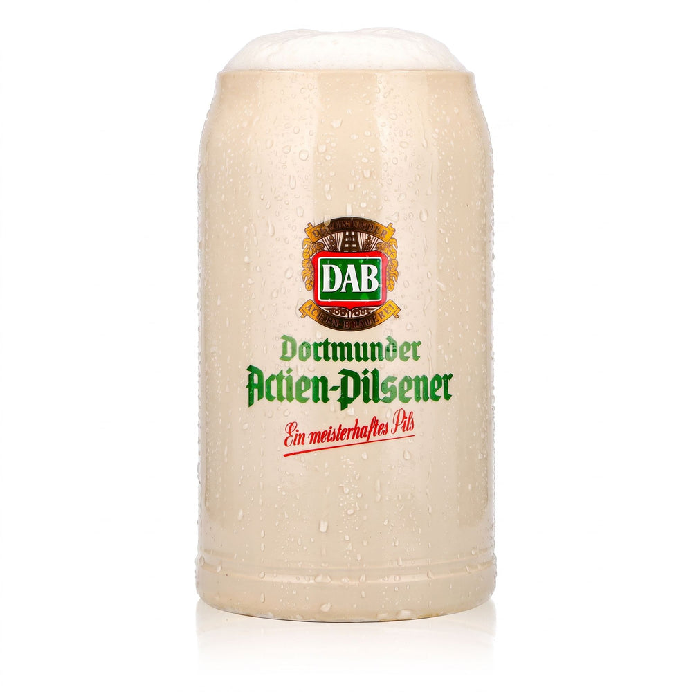 DAB – Dortmunder Aktien Brauerei – szklanka do piwa, kufel, gliniany dzbanek 1 l, ceramika