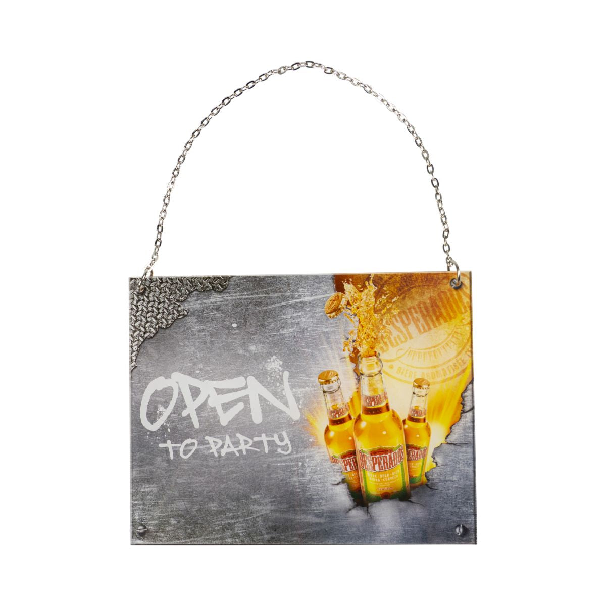 Desperados znak 20x16 cm łańcuch Open Closed For Party Deco party piwnica bar house