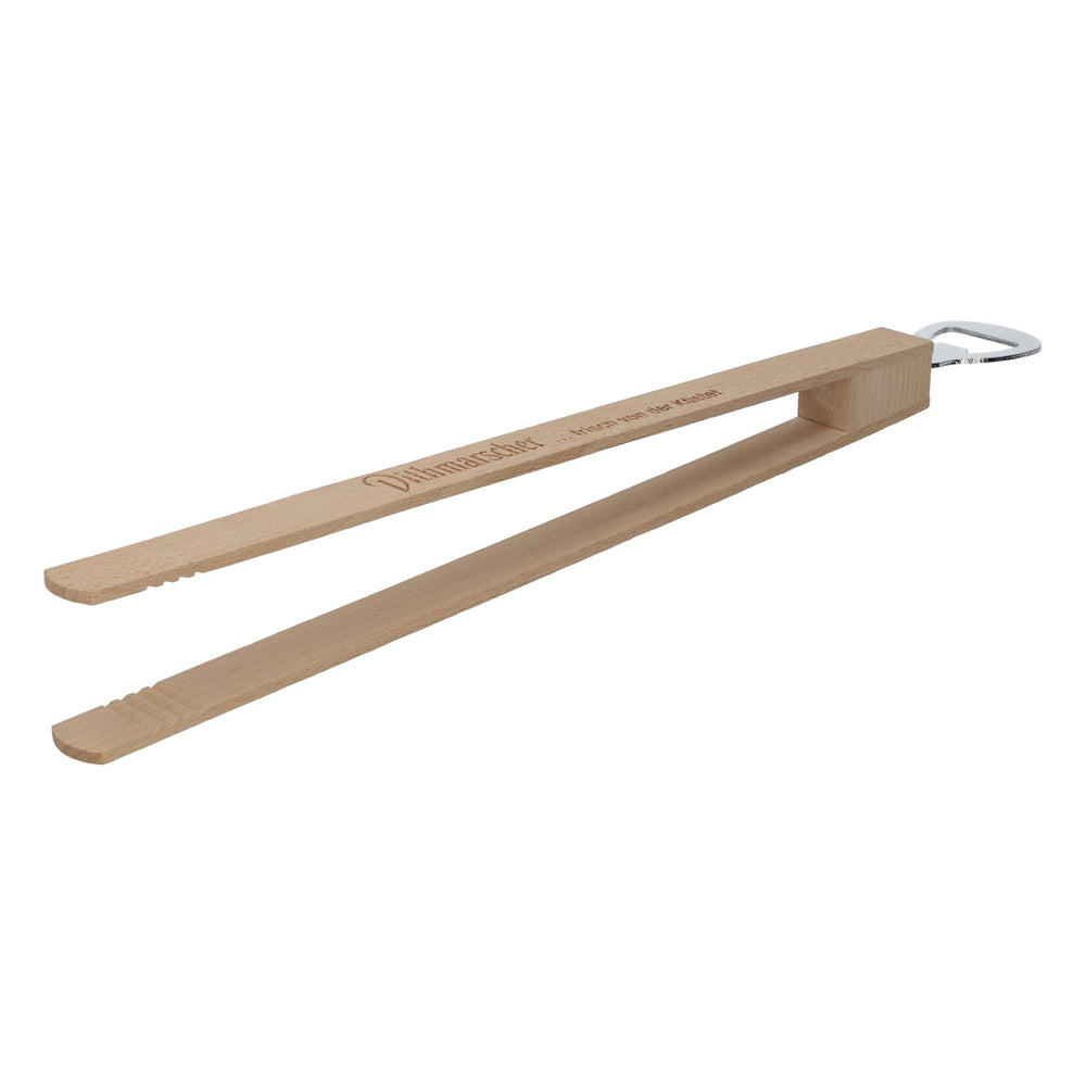 Szczypce do grilla z Dithmarschen z drewnianym otwieraczem do butelek, 35 cm
