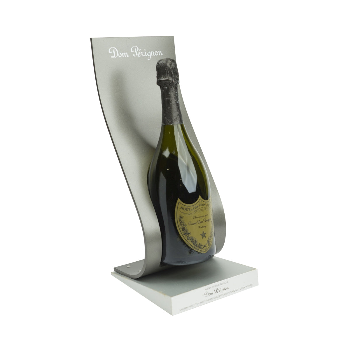 Dom Perignon Champagne show butelka 0,7l ze stojakiem Vintage EMPTY atrapa dekoracji