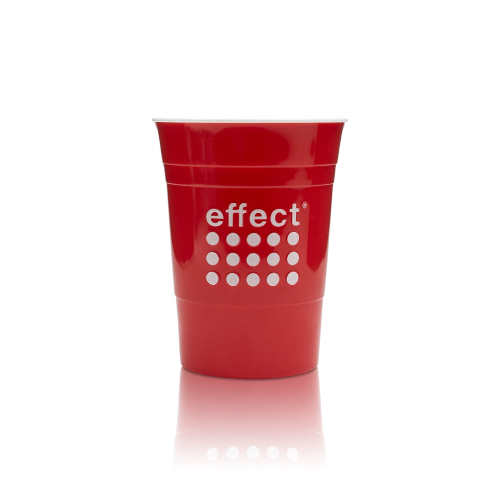 Effect Cup 0,3l wielokrotnego użytku czerwony plastikowy kieliszek do ping ponga z tworzywa sztucznego
