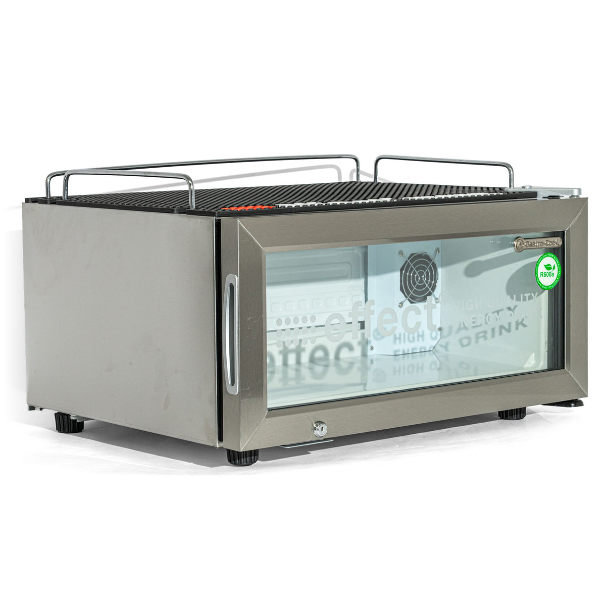 Effect Energy Lodówka Mini Fridge Lodówka ze szklanymi drzwiami 30x60x48cm Mini Cooler – Widok 3