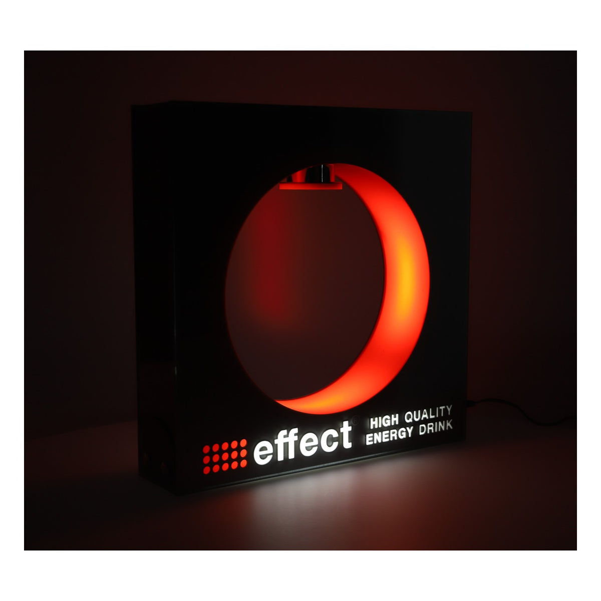Effect Energy Reklama świetlna kwadratowa LED z zasilaczem, srebrna, z zawieszoną butelką magnetyczną – Widok 2