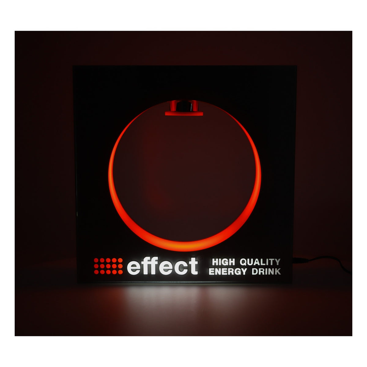 Effect Energy Reklama świetlna kwadratowa LED z zasilaczem, srebrna, z zawieszoną butelką magnetyczną – Widok 5