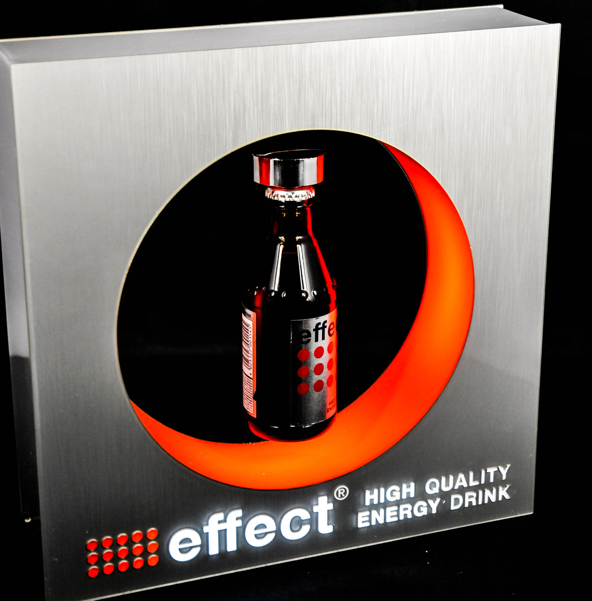 Effect Energy Reklama świetlna kwadratowa LED z zasilaczem, srebrna, z zawieszoną butelką magnetyczną – Widok 6