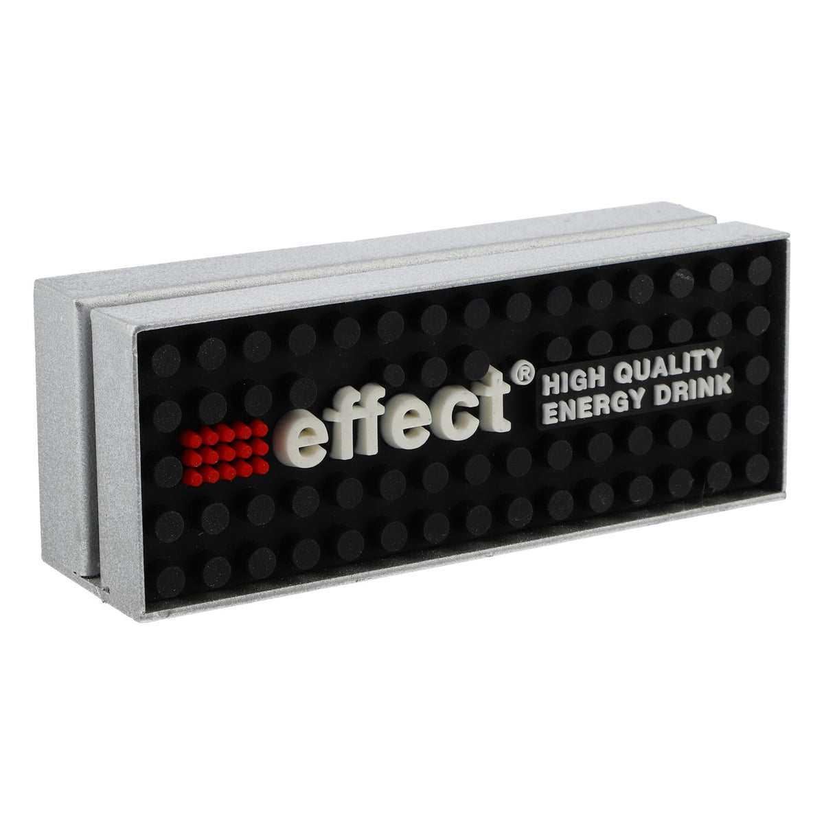 Effect Energy Stojak stołowy srebrny Uchwyt na karty menu z czarnym napisem