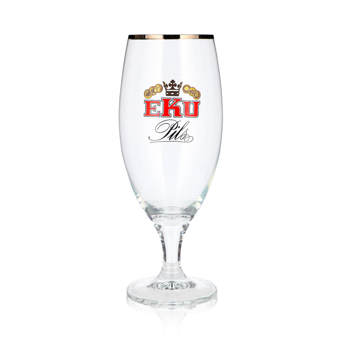 Szklanka do piwa Eku 0,5 l, pucharowa, typu Pils, z platynową obwódką, Ritzenhoff – Widok 2