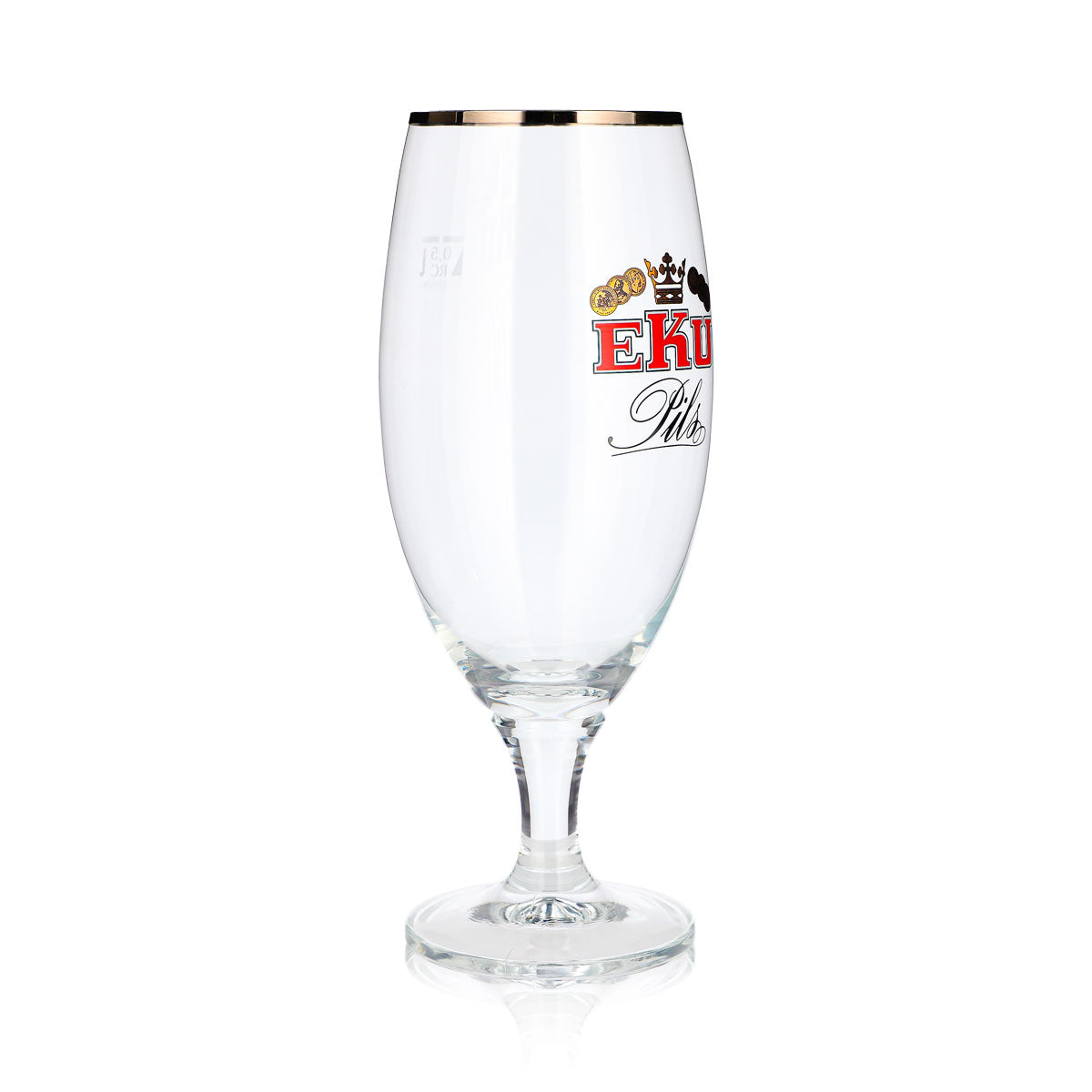 Szklanka do piwa Eku 0,5 l, pucharowa, typu Pils, z platynową obwódką, Ritzenhoff – Widok 3