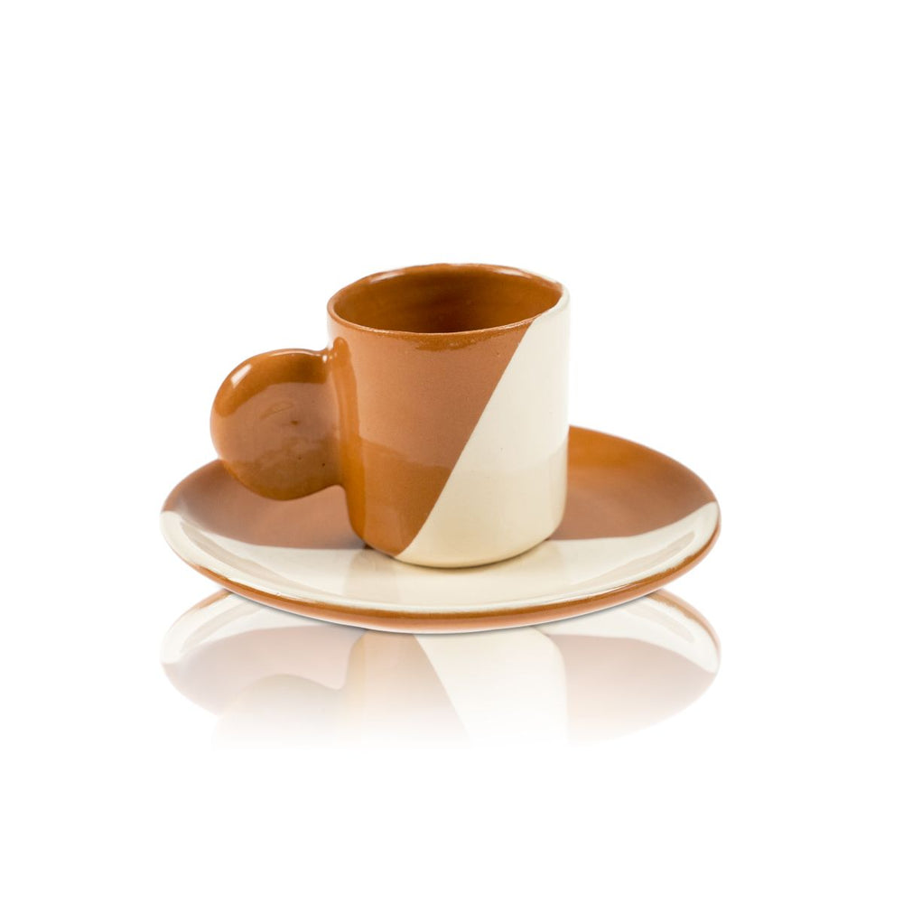 Zestaw filiżanki i spodka Eminente 75 ml Cup and Saucer Terracotta C6 Espresso Cafe