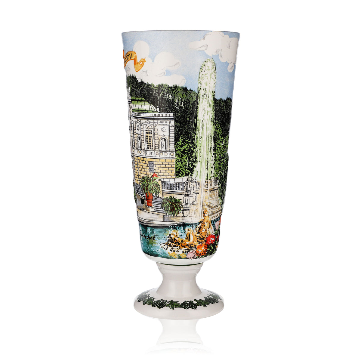 Kieliszek do piwa Erdinger Weissbräu 0,5 l, kufel ceramiczny, edycja Schloss Linderhof – Widok 4