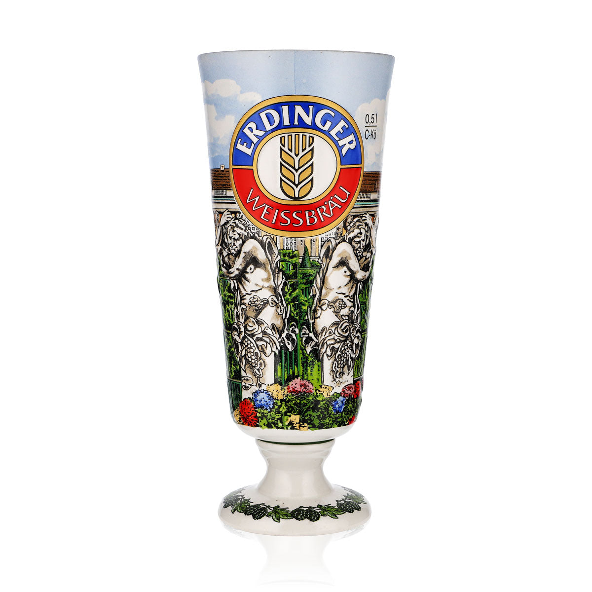 Kieliszek do piwa Erdinger Weissbräu 0,5 l, edycja kolekcjonerska Sanssouci 1992