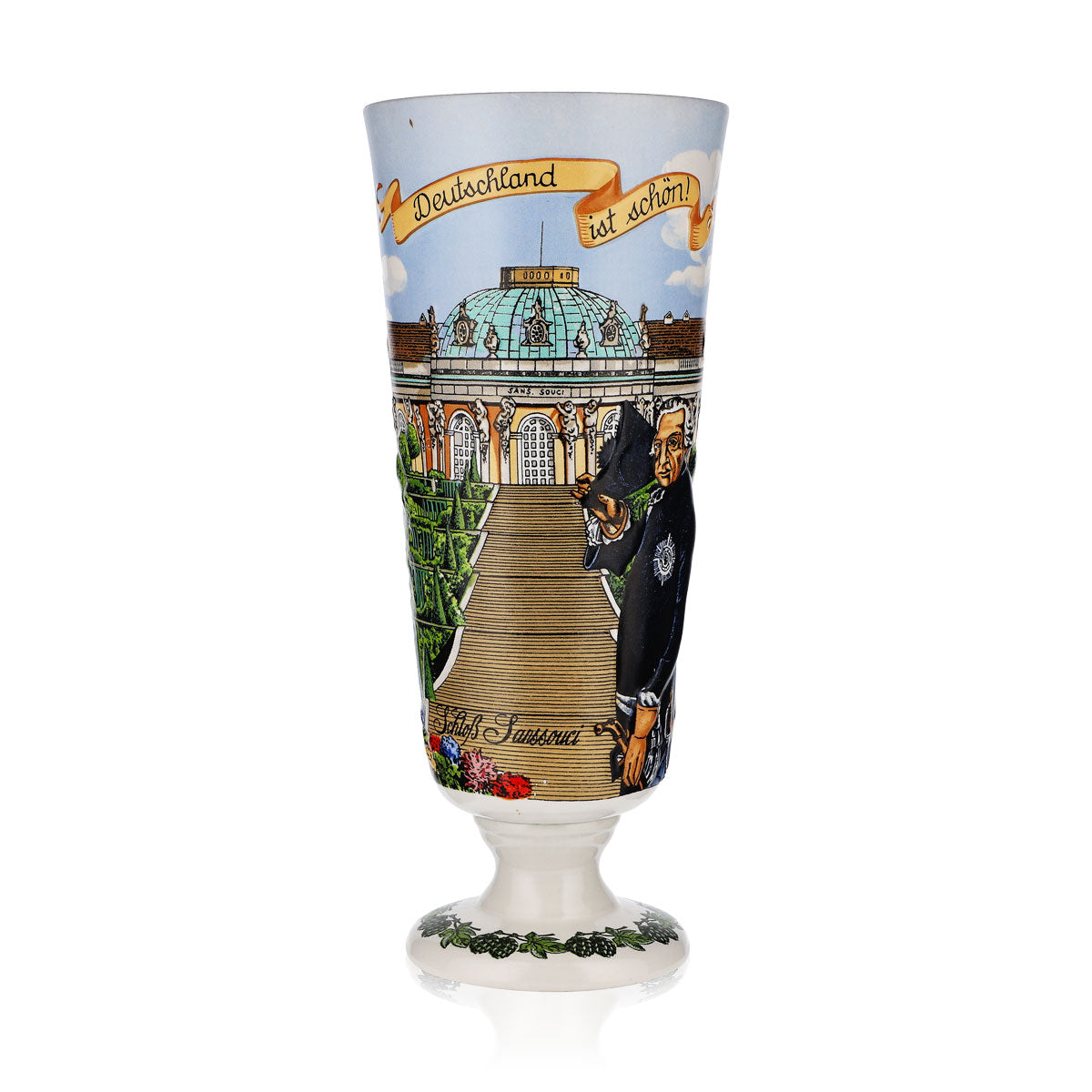 Kieliszek do piwa Erdinger Weissbräu 0,5 l, edycja kolekcjonerska Sanssouci 1992 – Widok 3