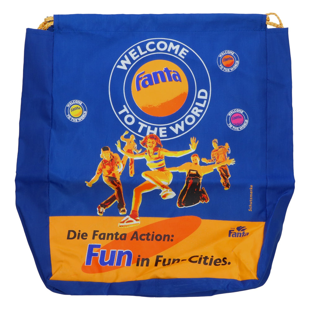 Torba Fanta, niebieska, Coca-Cola, torba sportowa, torba gimnastyczna, styl retro, zabawna, dla kolekcjonerów