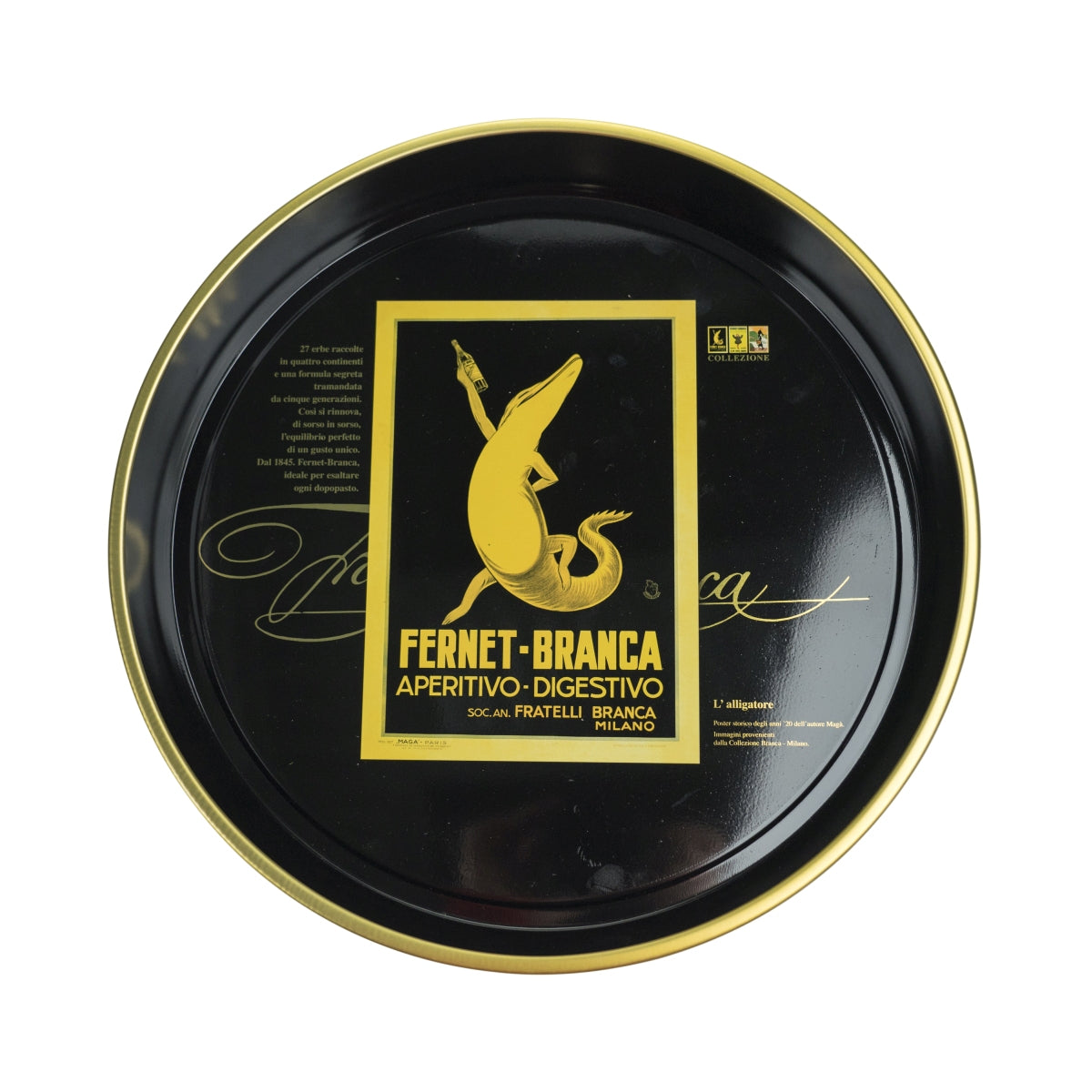 Taca do serwowania Fernet Branca Ø35 cm z krokodyla gastro kelner serwis kelnerski – Widok 2