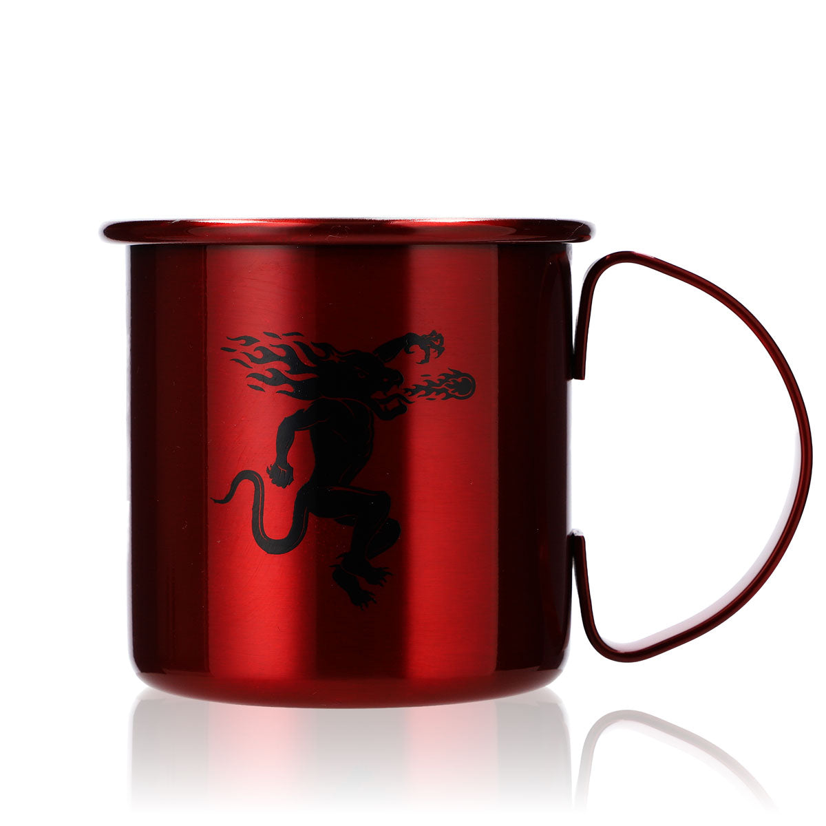 Szklanka do whisky Fireball Kubek ze stali nierdzewnej 0,46 l Kubek Moskow Mule Czerwony