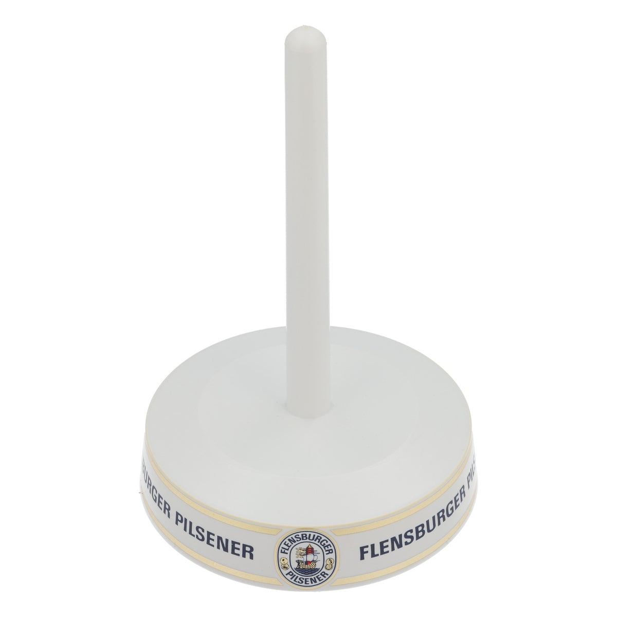 Stojak na podkładki pod szklanki do piwa Flensburger, łapacz kropel, podkładki pod szklanki Pils, białe – Widok 2