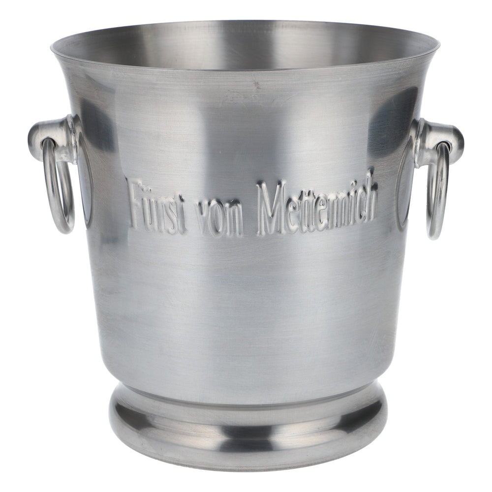 Wiadro do schładzania szampana Fürst von Metternich, metalowe, srebrne, z uchwytem