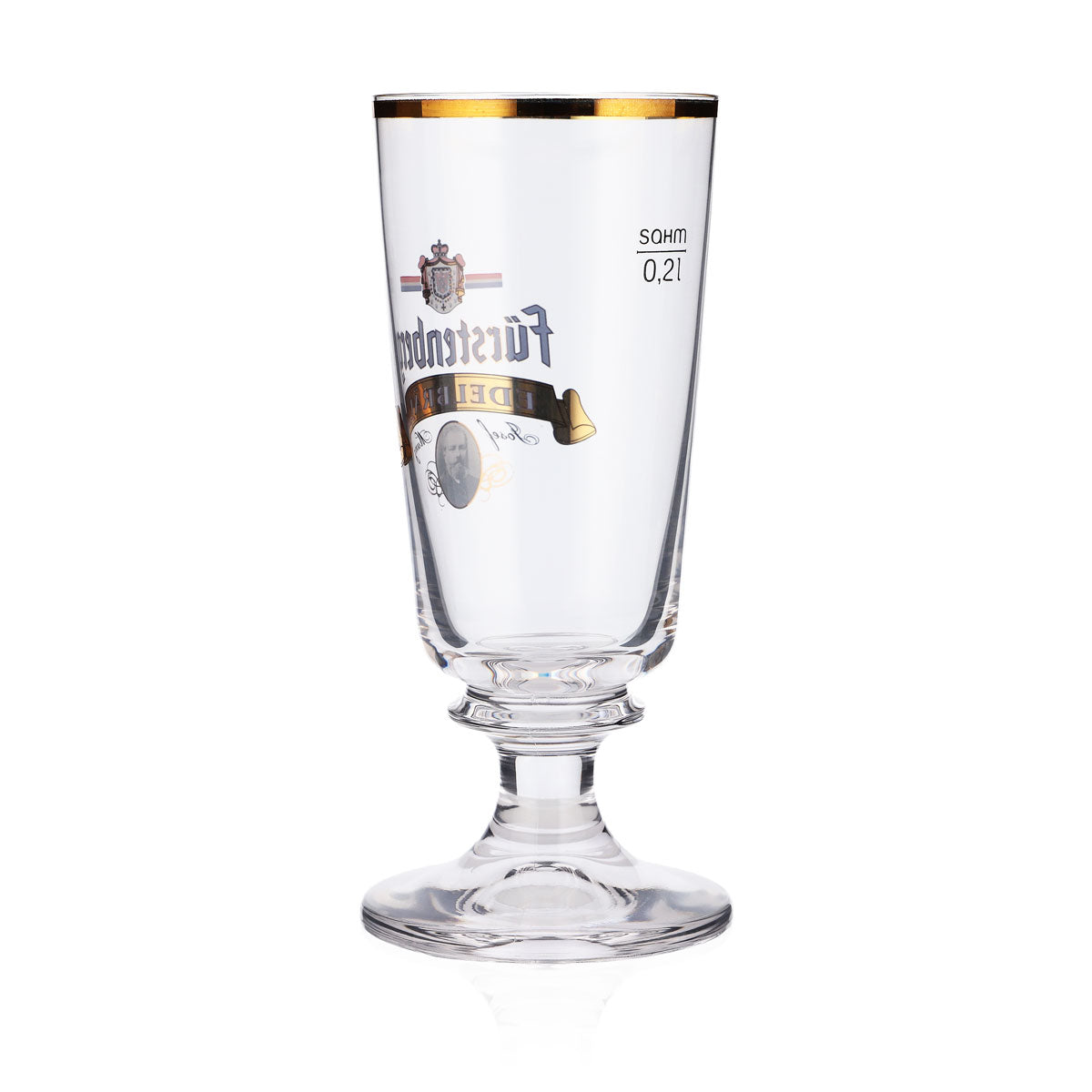 Kieliszek do piwa Fürstenberg 0,2 l Kieliszki do piwa Kieliszki pucharowe „Edelbräu” Złota obwódka – Widok 3