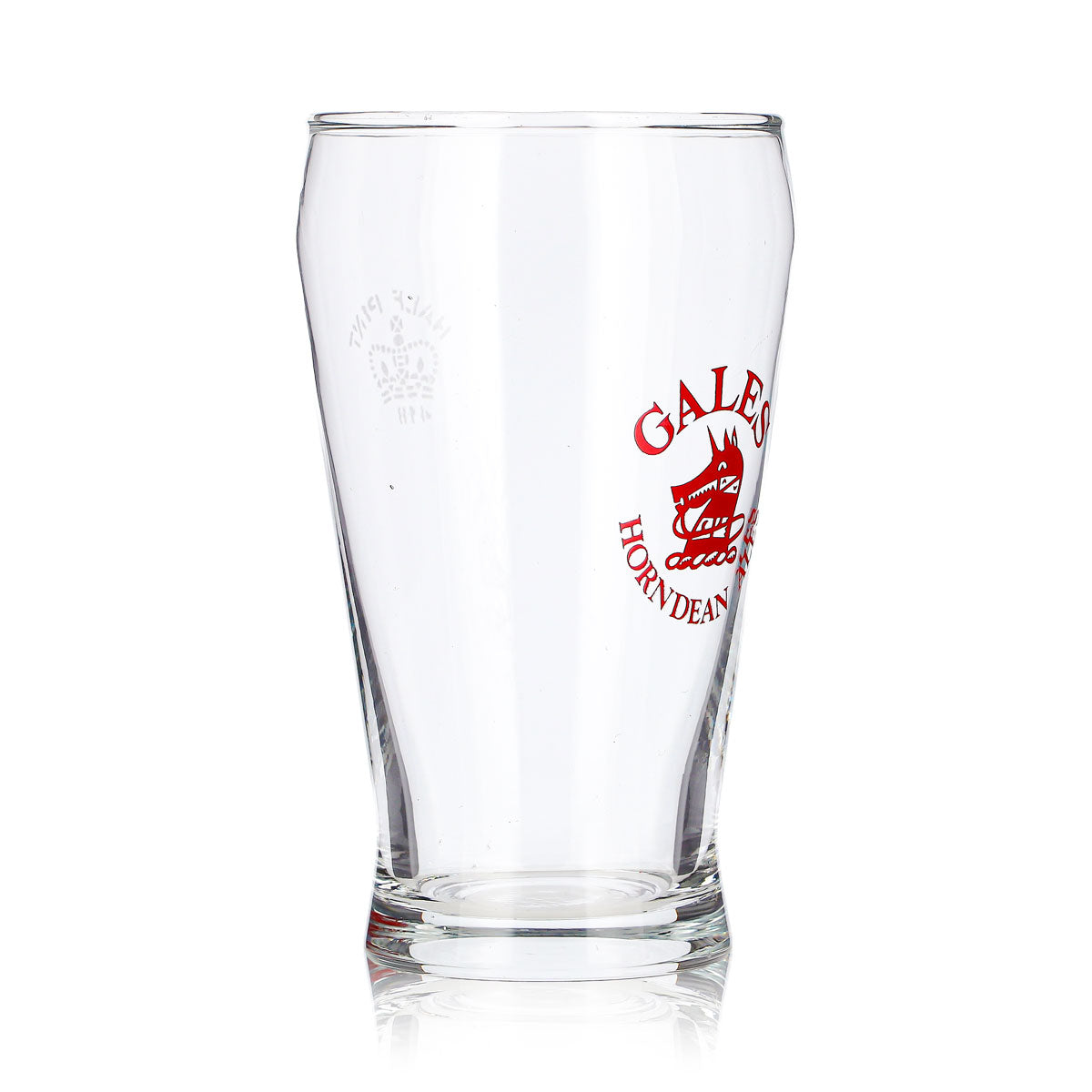 Szklanka do piwa Gales Brewery 0,28 l, Willi Becher, Horndean Ales, logo z psem, czerwone logo – Widok 3