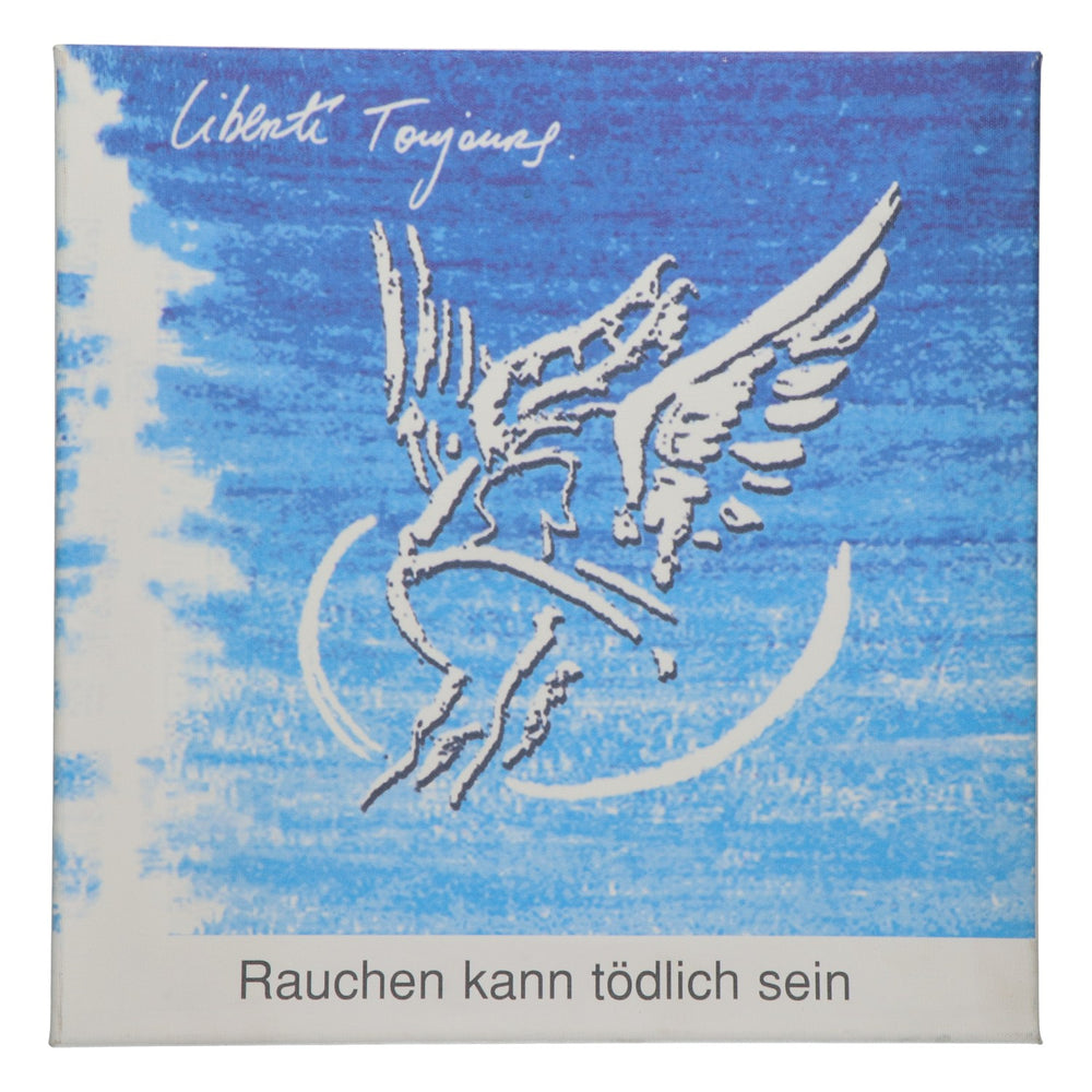 Gauloises – papierosy, dekoracja ścienna, drewno, 40 x 40 cm, niebieska