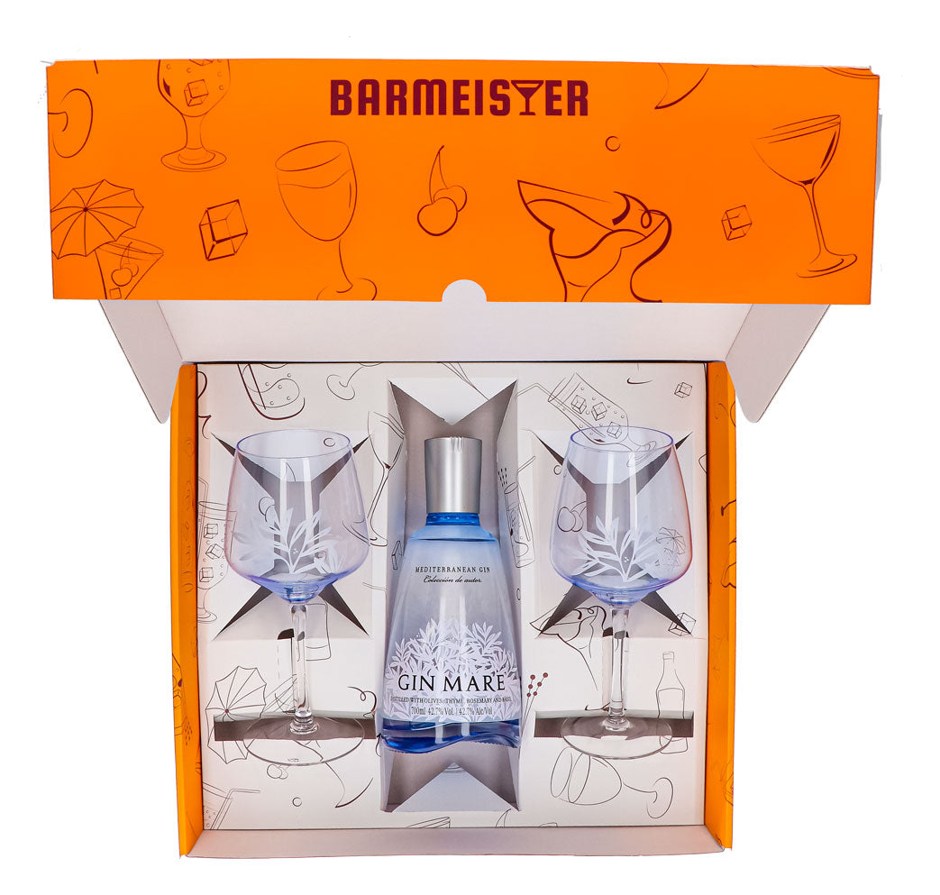 Zestaw upominkowy Gin Mare 0,7 l 42,7% + kieliszek balonowy Copa I Orange – Widok 3