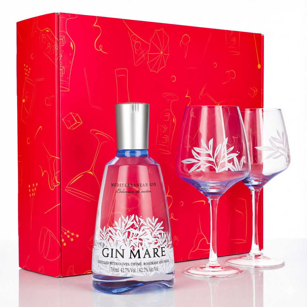 Zestaw upominkowy Gin Mare 0,7 l 42,7% + kieliszek balonowy Copa I Pink