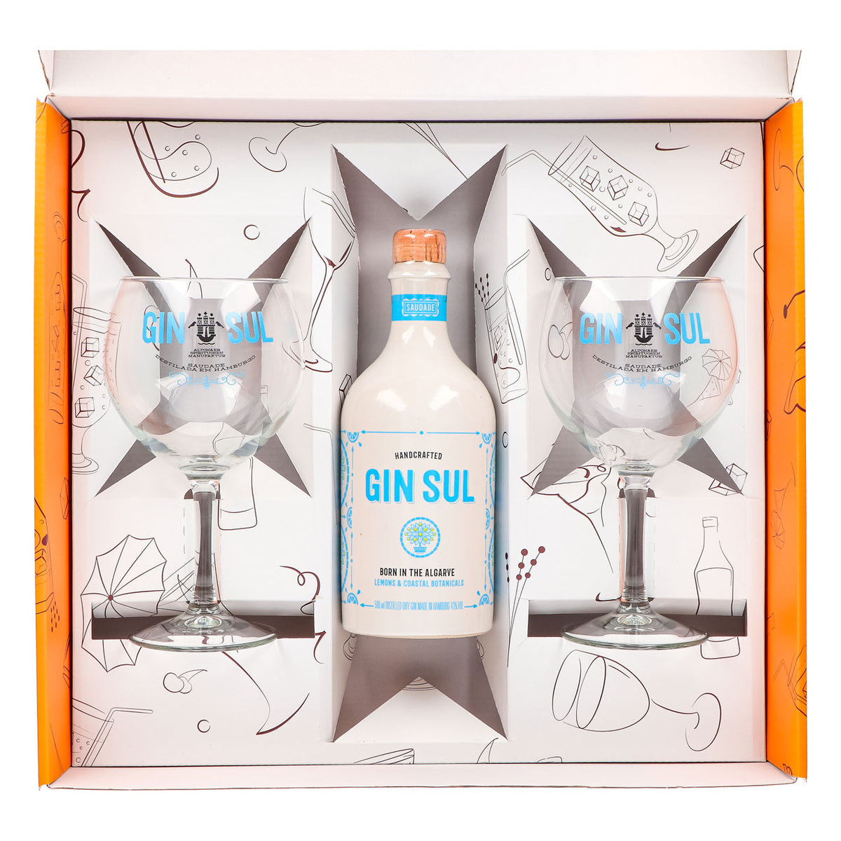 Zestaw upominkowy Gin Sul 0,5 l 43,5% + kieliszek balonowy I Orange – Widok 4