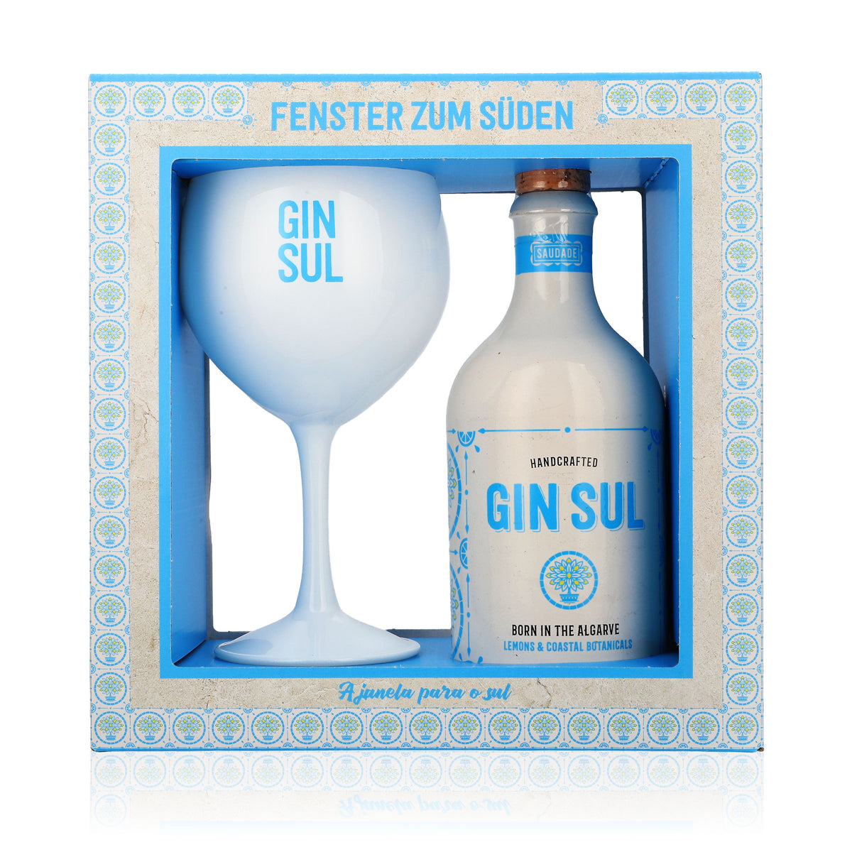 Zestaw upominkowy Gin Sul „Okno na południe” 0,5 l 43% obj. + 1x 0,6 l kieliszek Copa – Widok 2