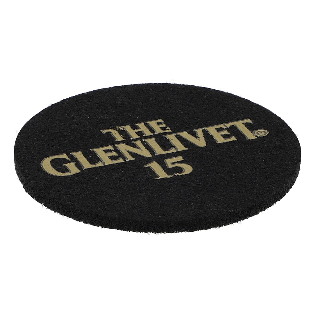 Podkładka pod szklankę Glenlivet Whiskey Filz, czarna, średnica 6,2 cm „Glenlivet 15”