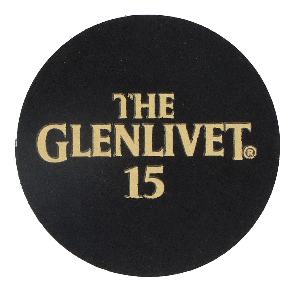 Podkładka pod szklankę Glenlivet Whiskey Filz, czarna, średnica 6,2 cm „Glenlivet 15” – Widok 2