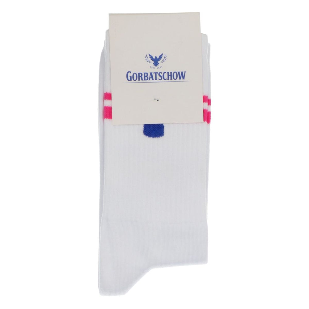 Skarpety Gorbachev Crew Socks białe w różowe paski unisex rozmiar 42-46