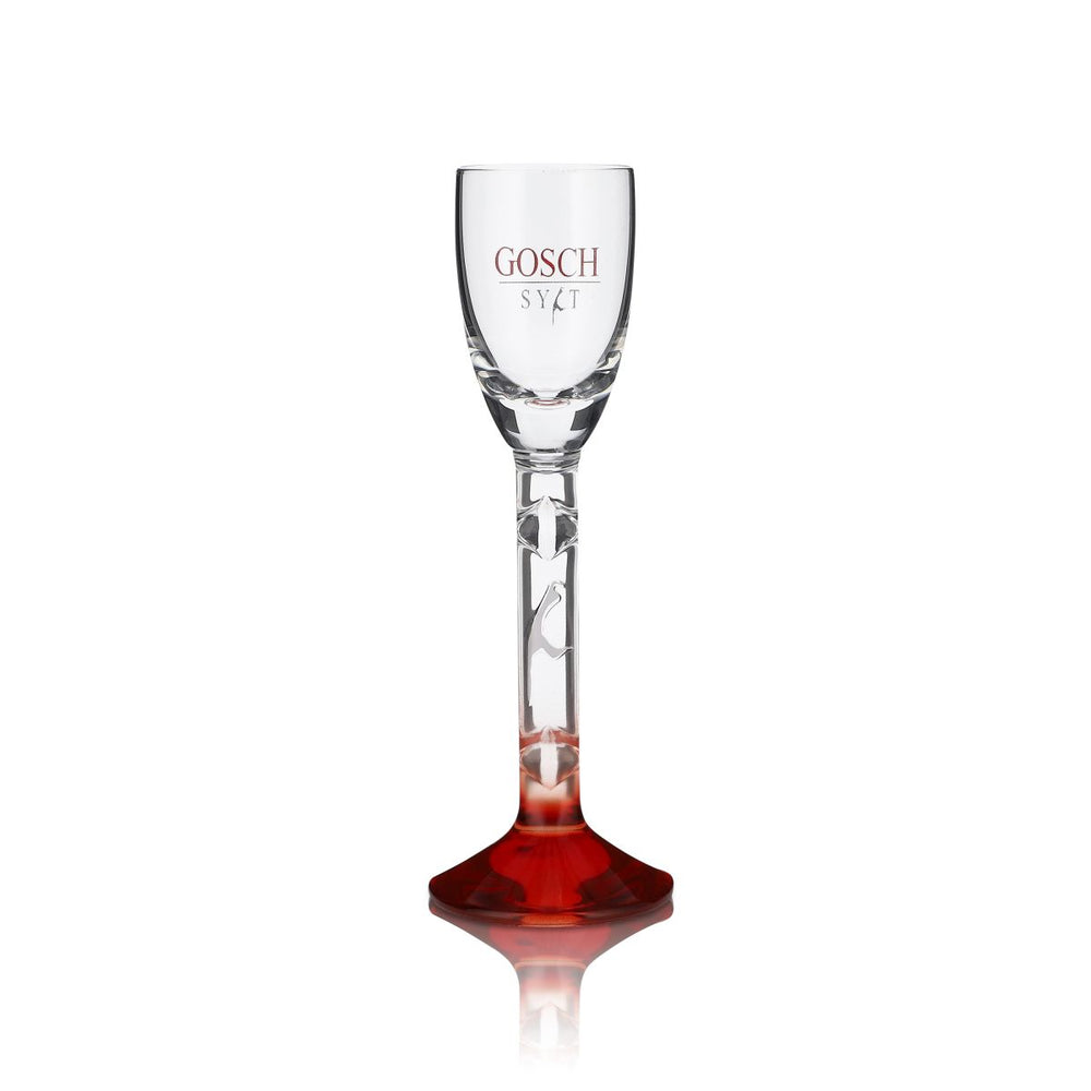 Gosch Glas 4 cl Sylt Aqvavit Zestaw kieliszków Czerwona nóżka Kieliszek do likieru Kieliszek do sznapsa Gastro