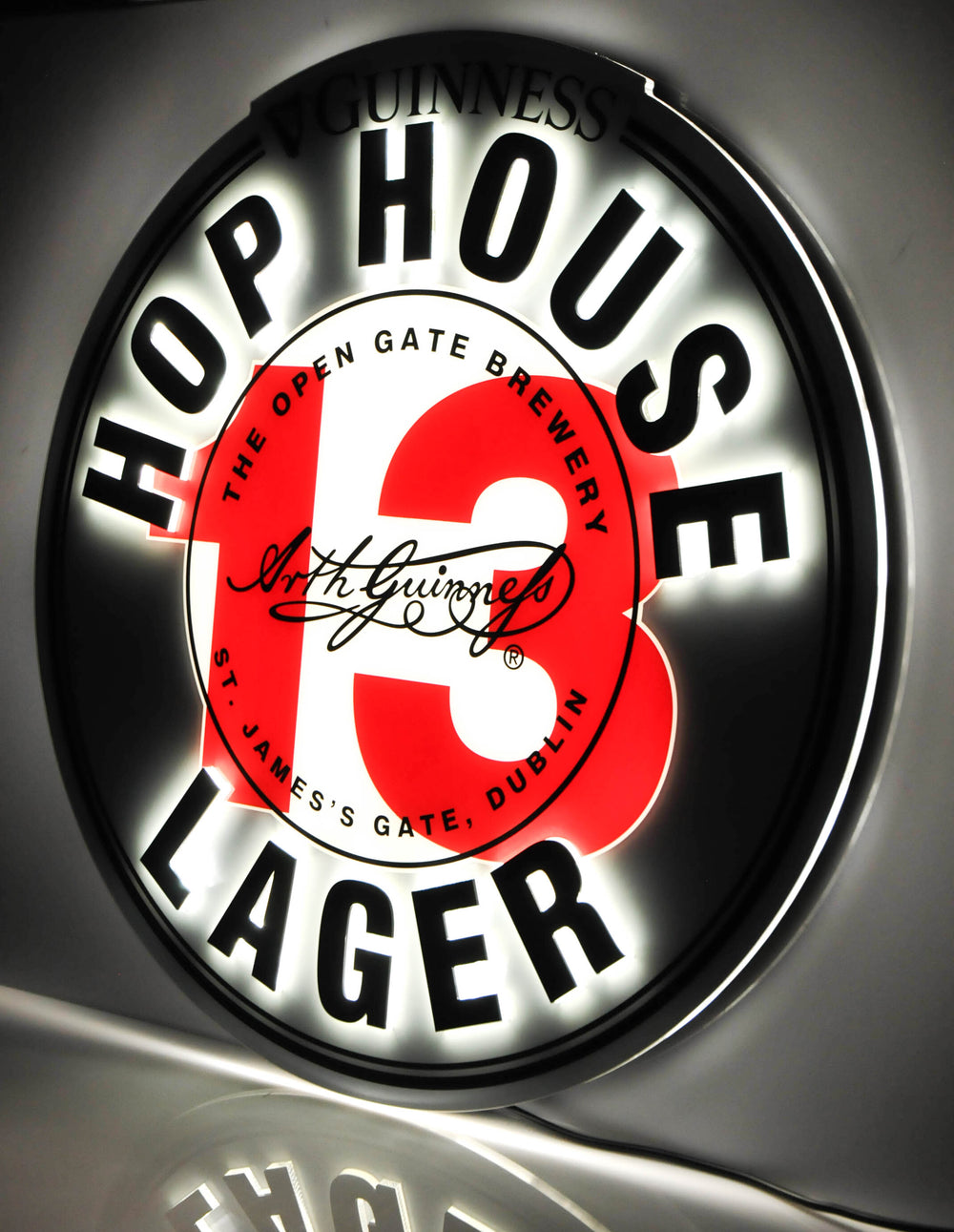 Podświetlany znak Guinness Hop House LED Znak na ścianę Podświetlany znak na ścianę Bar Pub UK